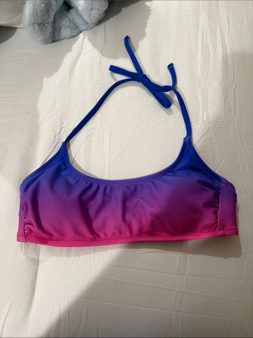 Gradient Blue to Pink Bikini swimsuit Top